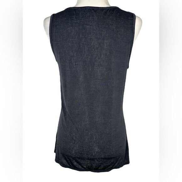 Amari Active Women’s Dark Heather Grey Scoop Neck Lightweight Tank Top - Picture 5 of 6